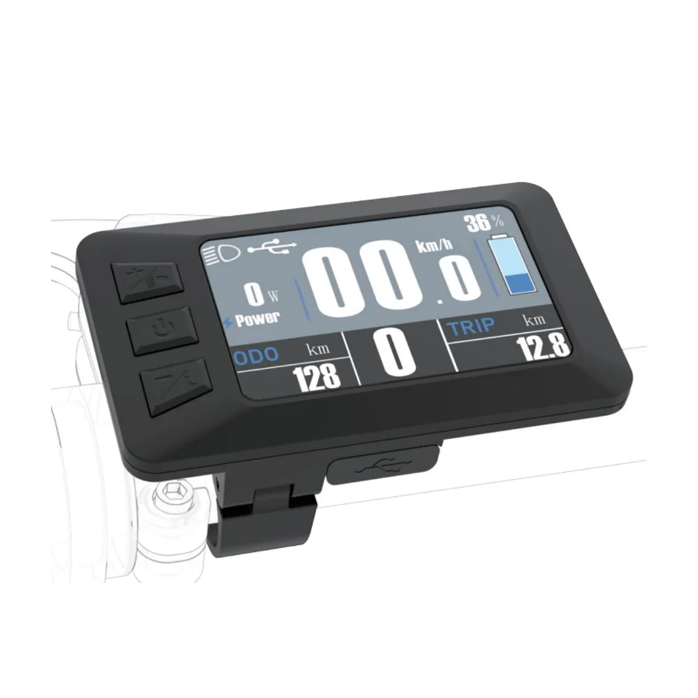Electric Bike LCD Display Screen Meter KD286 5pin Male Connector 24V 36V 48V Speed Controller Panel Parts For Ebike Fat Bike