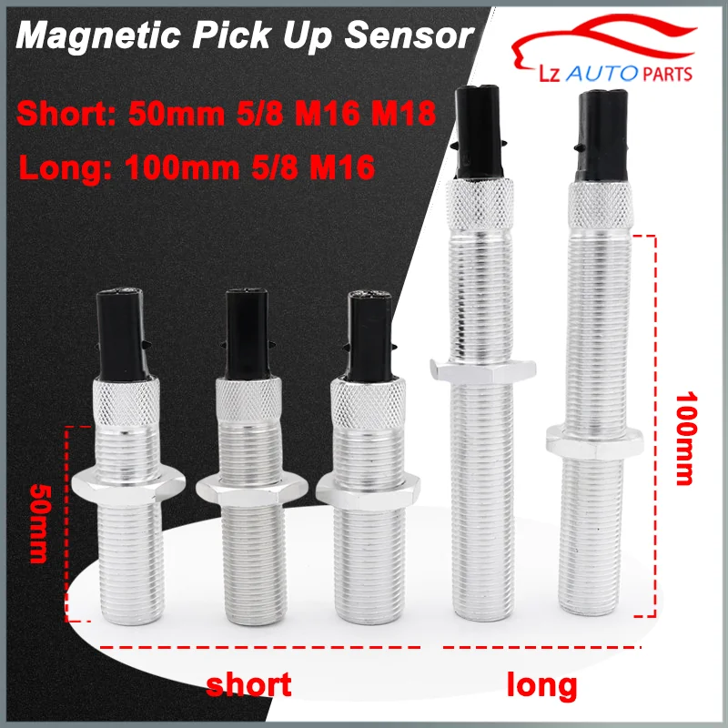Longitud 50mm 100mm Rosca 5/8 M16 M18 Sensor de velocidad MPU de recogida magnética para FG Wilson Perkins 171-232 171-233 171-234 171-257