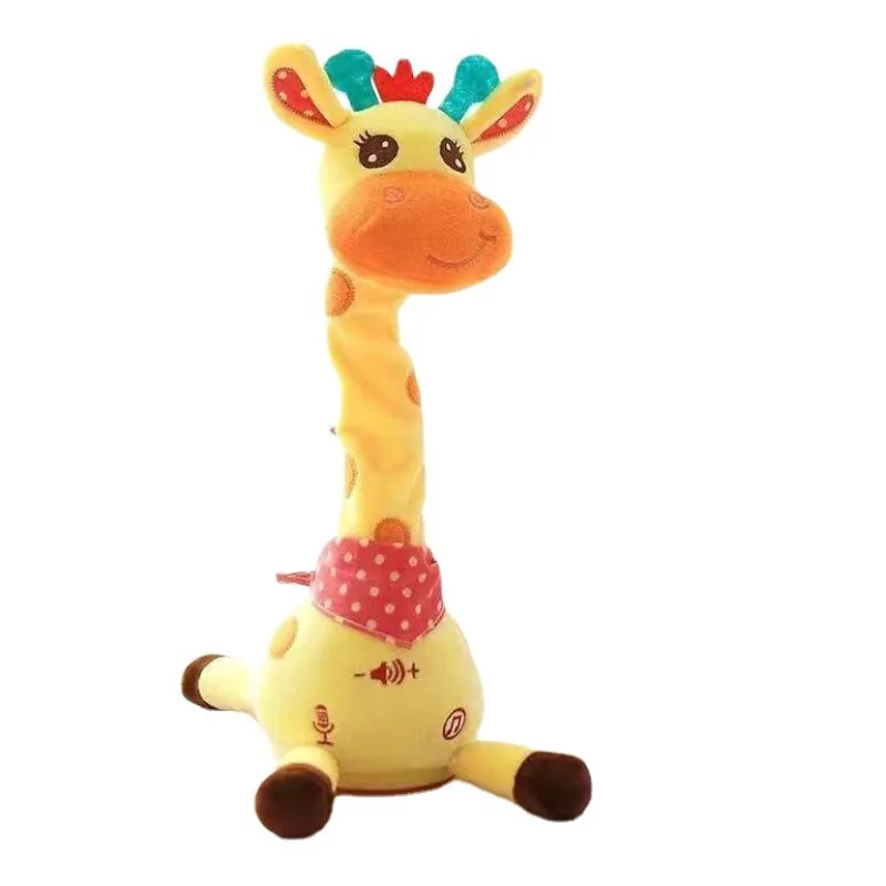 Jouets de danse parlant de girafe dansante oscillante, hochet électronique pour enfants, jouets d'imitation répétée
