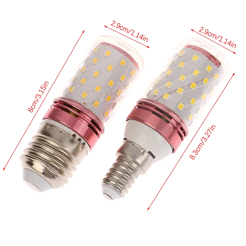 1Pc 220V Żarówka Led E14 E27 Żarówka Led Świeca Stół Kukurydza Lampa Led 12W Żarówka Żyrandol Oświetlenie Świeca LED Światło