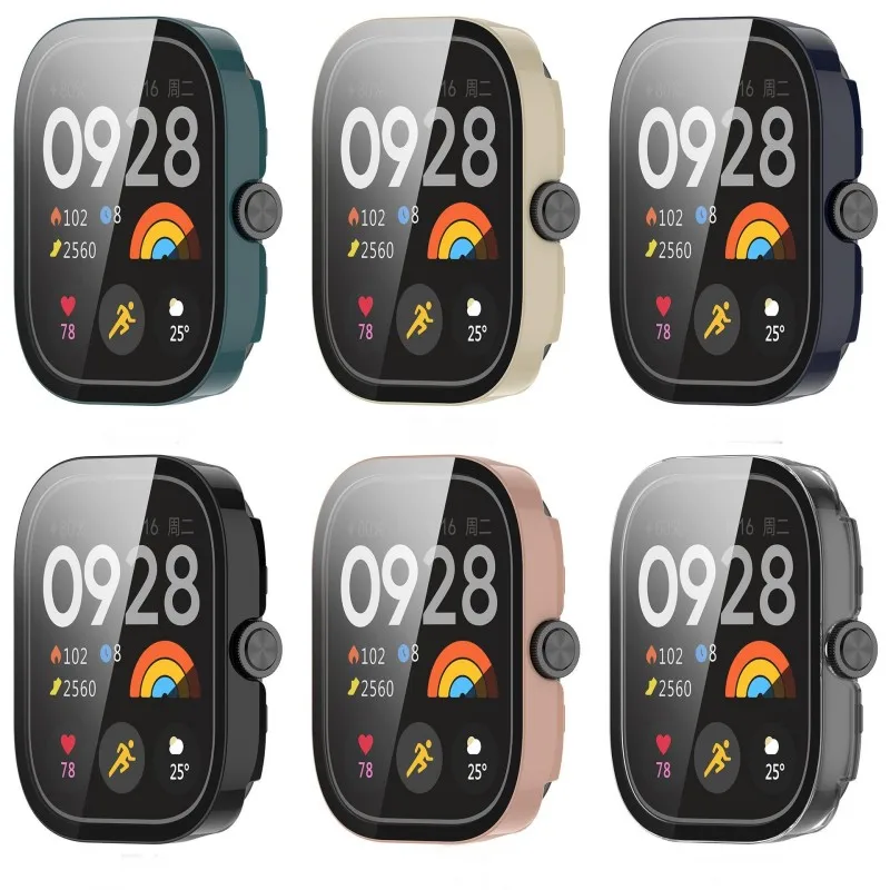 Tempered Glass Case For Redmi Watch 5 4 eSIM Smart Watch Strap Bumper Screen Protector Cover Film For Xiaomi Accessories Watch5