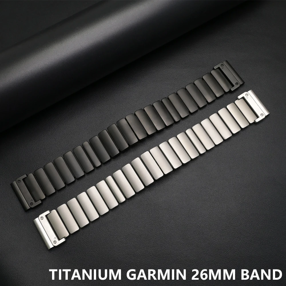 

26mm Titanium Strap for Garmin Watch Enduro 3 2 Fenix 8 7X Pro 51mm 6X 5 Plus Quick Fit Mens Band for Garmin Tactix 7 Pro Delta