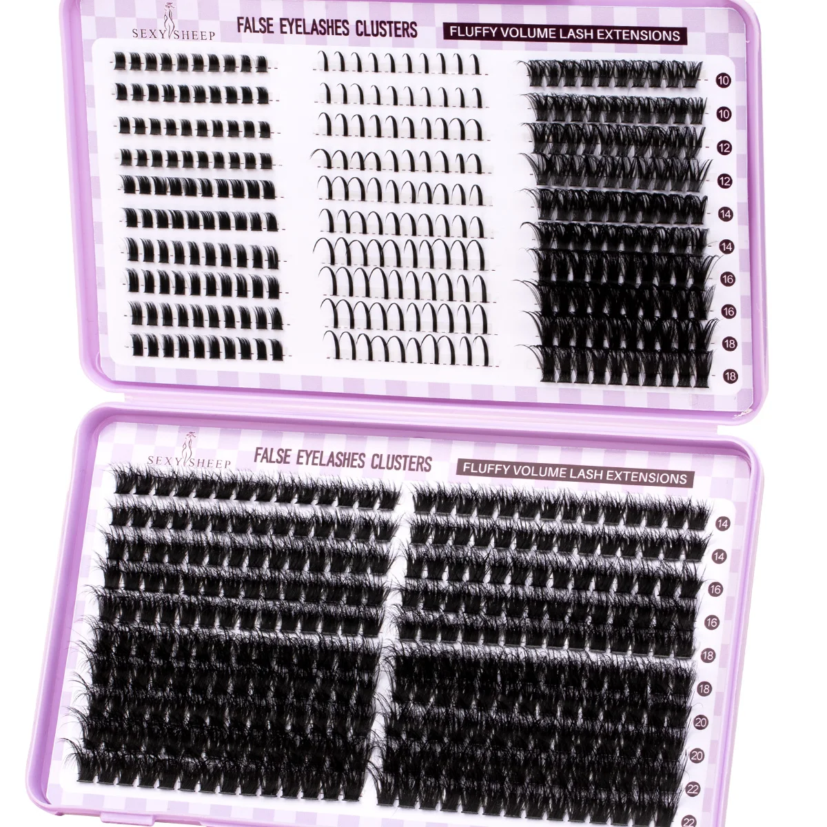 Wimpernbüschel, dicke Volumen-Wimpern, einzelne Wimpernbüschel, flauschige Wimpernverlängerungen, DIY-Wimpern, wiederverwendbar, anfängerfreundlich – Detail 11