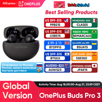 Global Version Oneplus Buds Pro 3 TWS Bluetooth Earphone 50dB Active Noise Canceling 43h Battery Life Bluetooth 5.4 IP55 AAC SBC