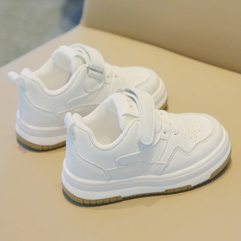 ربيع الخريف أحذية السبورة الصغيرة للأطفال منخفضة أعلى حذاء رياضة طفل حذاء رياضي الأطفال أحذية غير رسمية لينة سوليد الفيلكرو بلون #4