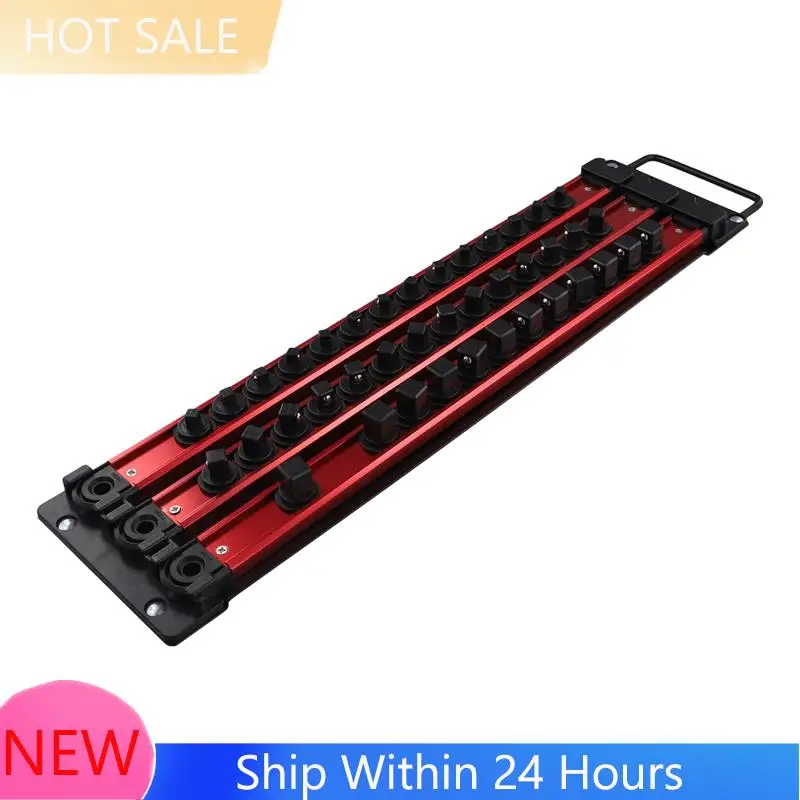 A78K New Household Electrician Metal Socket Storage Rack With Magnetic Strip For Screwdriver Heads