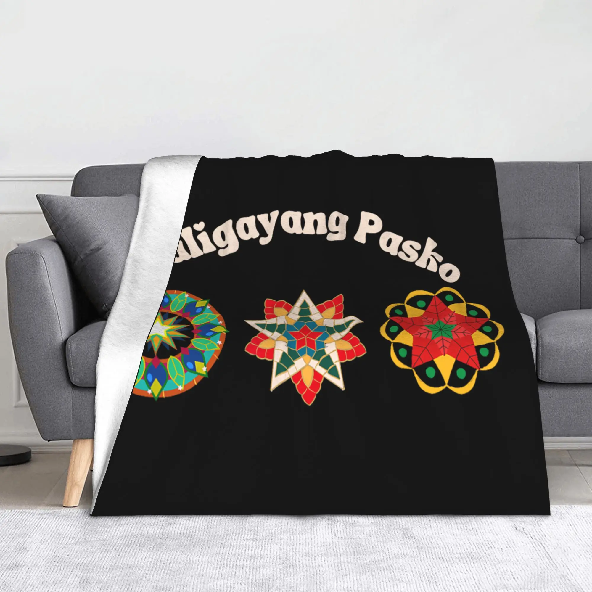 Philippines Christmas Parol Blankets  Flannel Funny Warm Throw Blankets for Bedspread Decoration