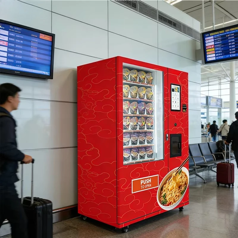 Instant Noodle Vending Machine-Customized OEM/ODM SDK Enabled Touchscreen &Cloud-Based Management Hot Water Available Customized