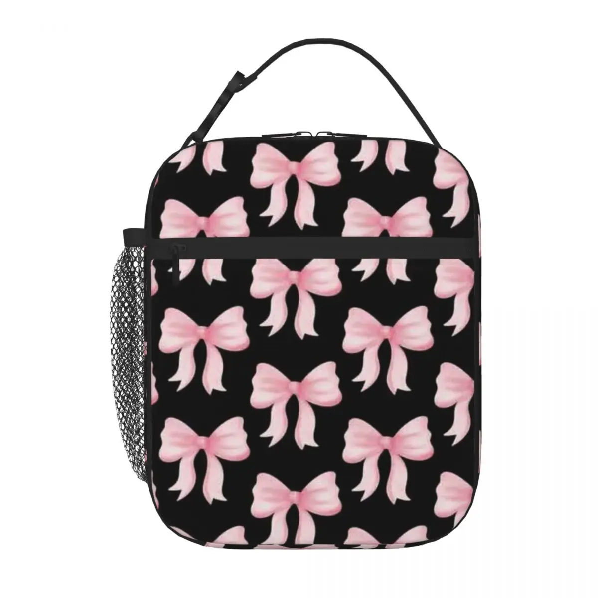 Bestselling Decorative Bow Ribbon Watercolor Student Lunch Bag Park Picnic Portable Lunch Bag