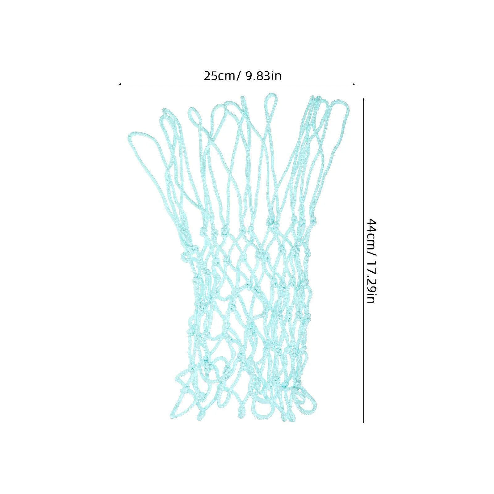 Rede de basquete luminosa de nylon, rede de substituição resistente para uso interno e externo, rede de estrutura de cesta de basquete padrão