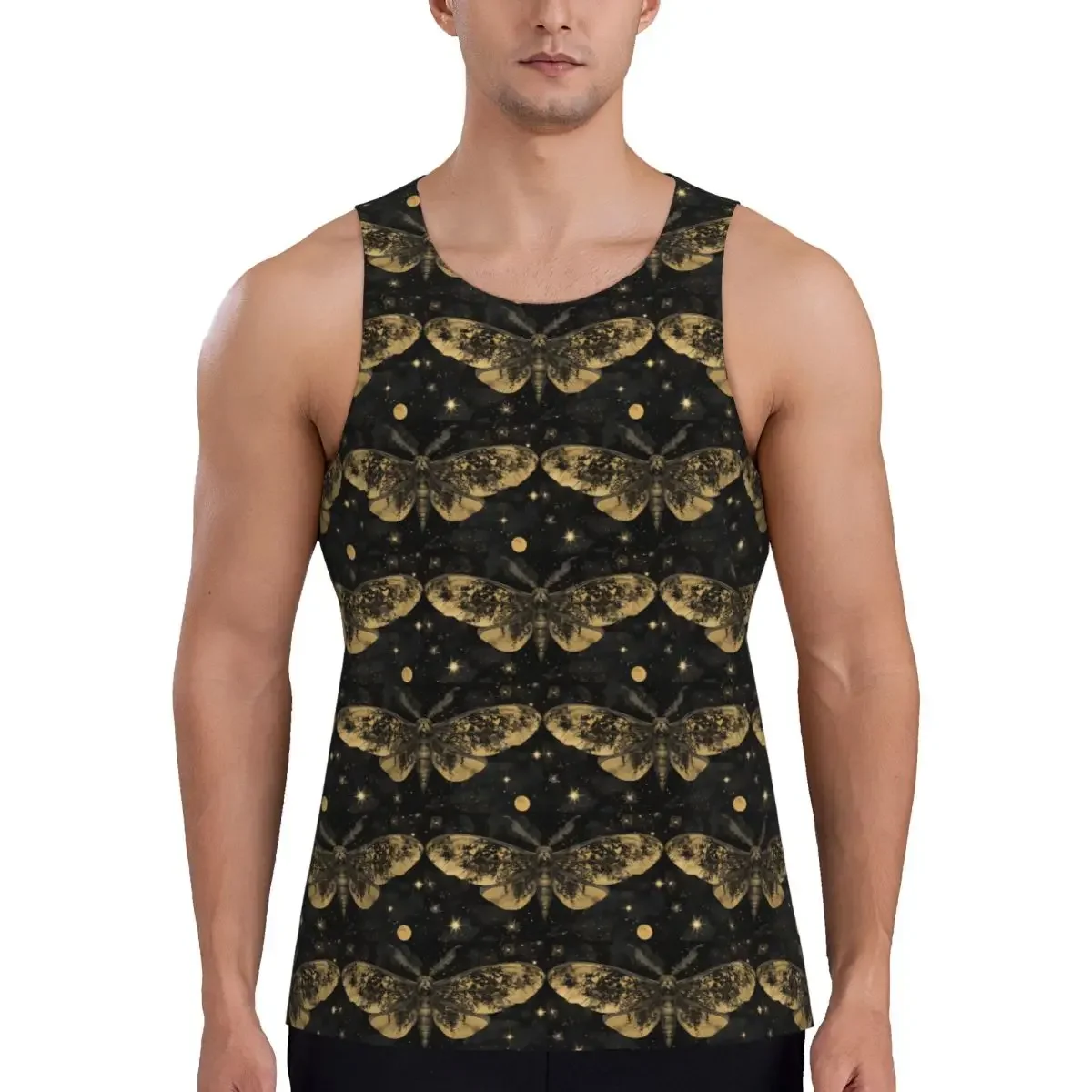 Quick Dry Moth Wings 5 Gym Tank Muscle Sleeveless Shirt Bodybuilding Breathable Vest