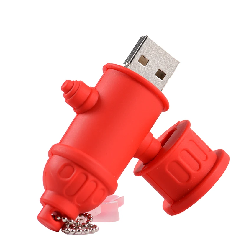 Creative Cartoon Pen Drive 128GB Tank Flash Drive 64GB Fire Hydrant Memory Stick 32GB Fire Protection USB Drive 16GB 8GB 4GB - view 6
