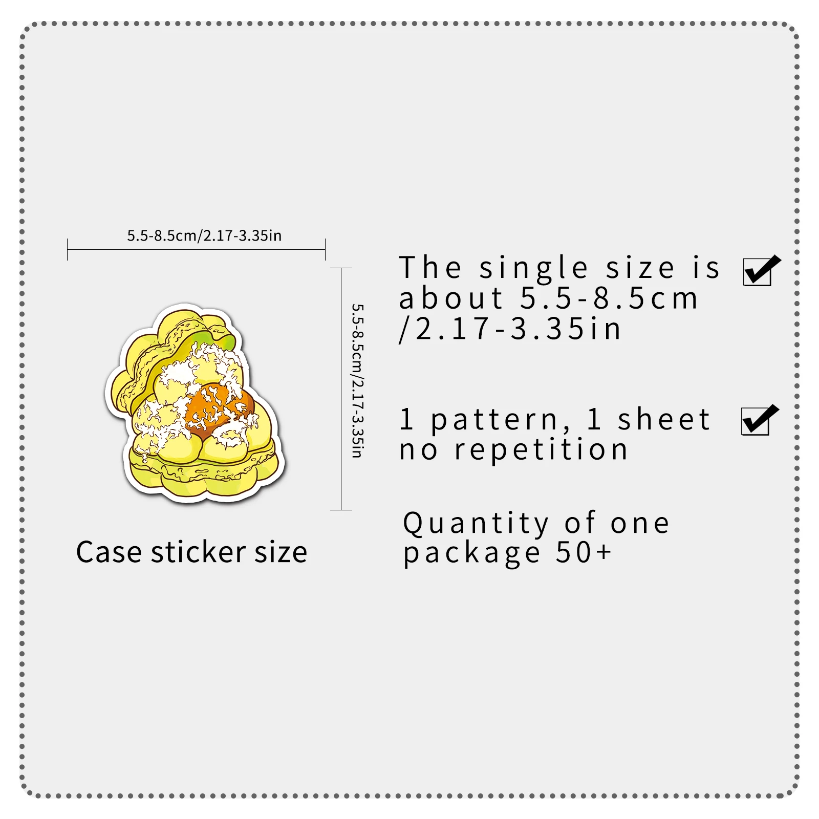 50pc Cake series Cartoon Cute Graffiti Stickers Suitcase Laptop Guitar Skateboard Personalized Decoration Stickers