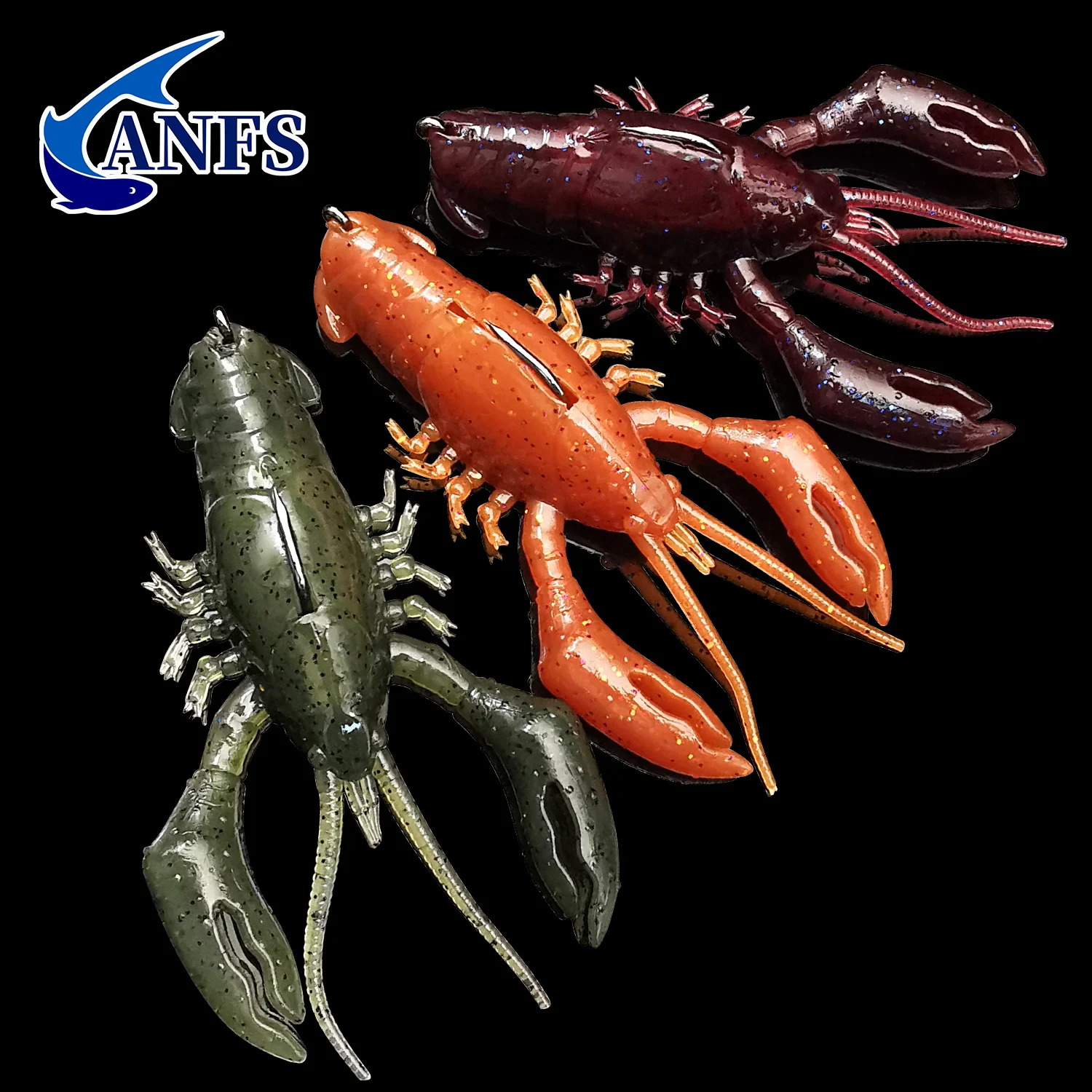 ANFS 1pc Realistic Soft Shrimp Lure-Artificial Bait for Saltwater and Freshwater Fishing, Perfect Fishing Gift for Angler image 2
