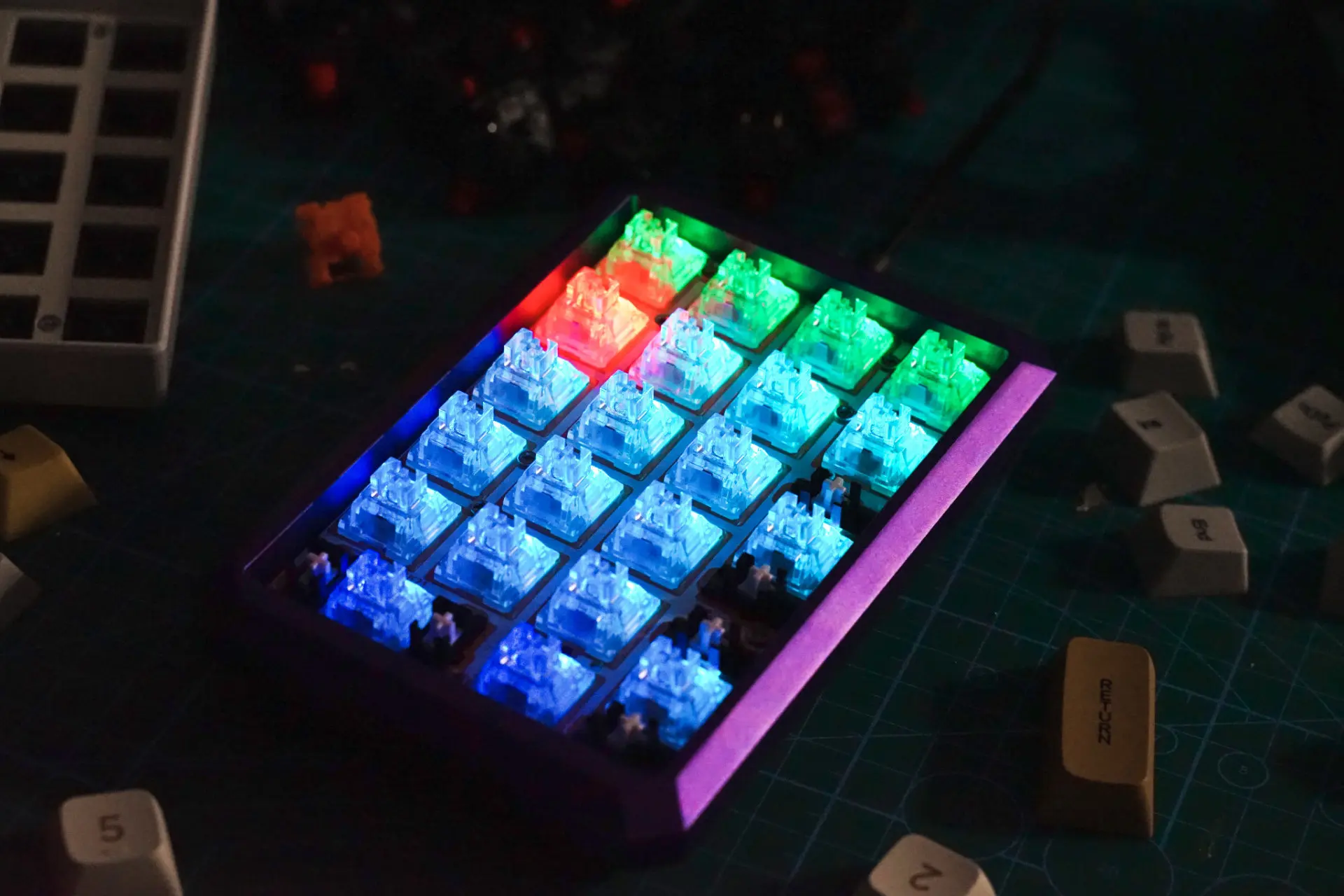 TTC Frozen Silent Switch V2 Factory Pre-lubed Transparent Dust-Proof Stable39g Linear Mute Silent Mechanical Keyboard Switch