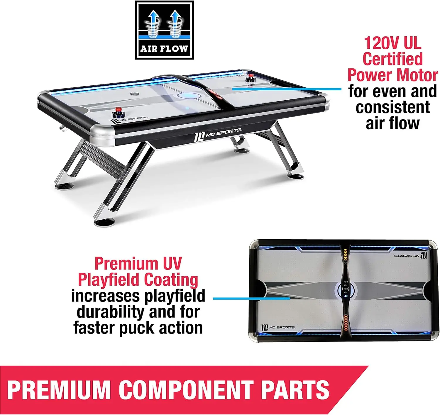 Air Hockey Multiple Styles Game Tables, Indoor Arcade Gaming Sets with Electronic Score Systems, Perfect for Family Ga