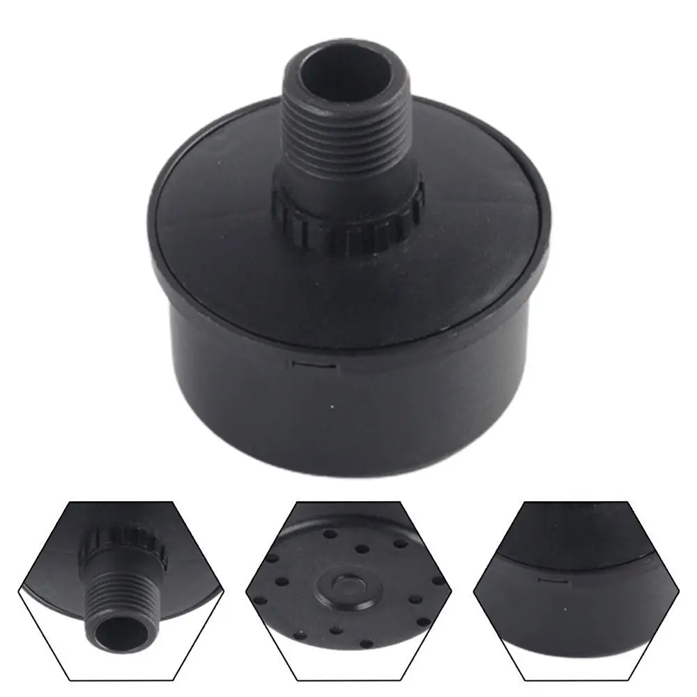 1Pcs 16/20mm Filter Silencer Male Thread Air Compressor Intake Air Compressor Muffler Black Pneumatic Tool Accessory