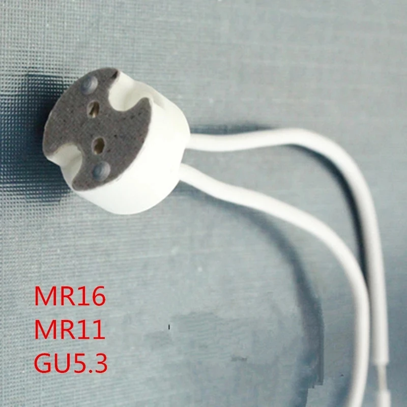 10-200pcs/lot  MR16 MR11GU5.3 G5.3 G4 lamp base connector cable MR16 lamp Socket base lamp fitting fix holder 15cm Silicon cable