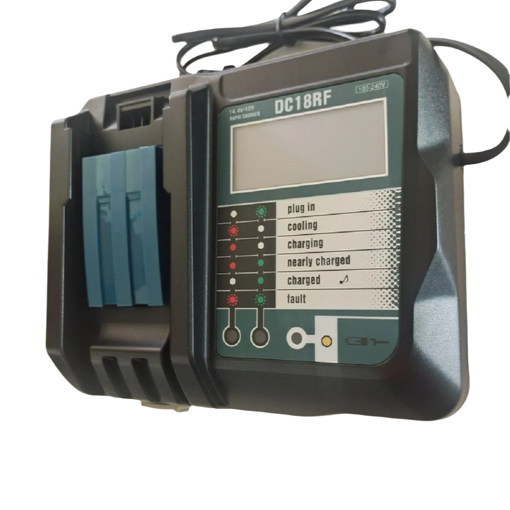 Для литий-ионного аккумулятора Makita 14,4 В/18 В 3,5 А, зарядное устройство для аккумулятора с ЖК-дисплеем BL1415 BL1430 BL1815 BL1830 BL1840 BL 18501860   С USB-портом