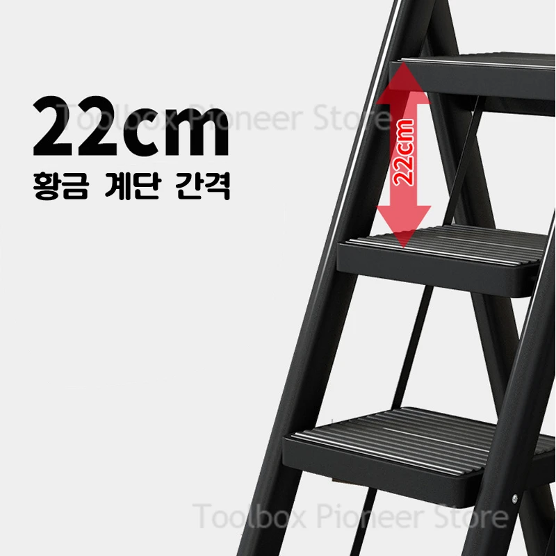 Multifunctional Folding Ladder 2/3 Foldable House Ladder Protable Ladder Stable Household Step Stool Storage Shelf For Home