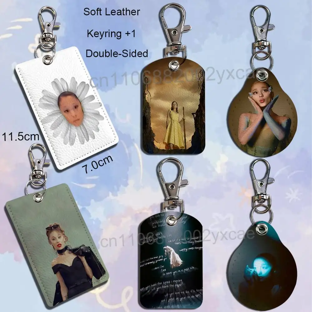Hate That I Made You Love Me Ariana Grande Cartoon Singer Anime Card Keychain Fashion Pendant Bag ID Door Card Holder Bus Card
