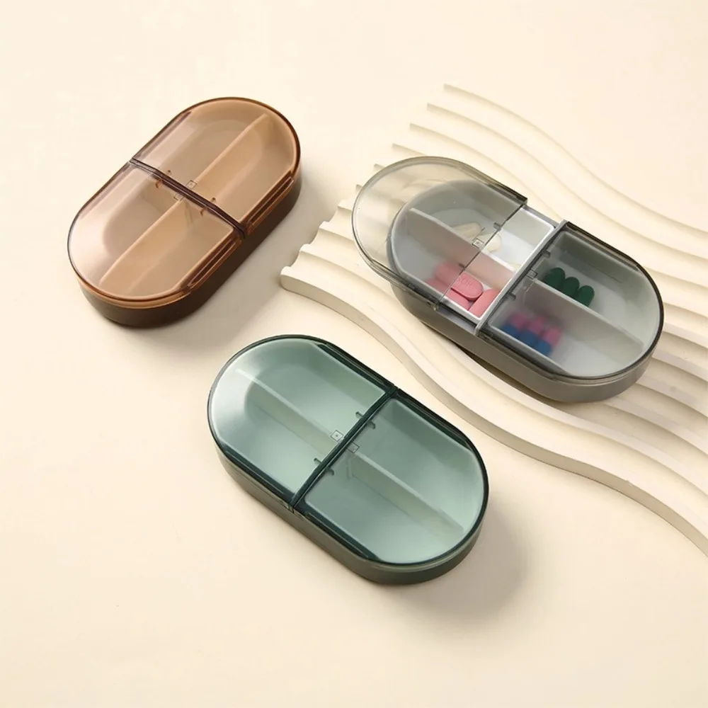 

New Hot Portable Travel Premium Small Weekly 4 Grids Pill Box Storage Cases Organizer Container for Vitamins Medicine Fish Oils