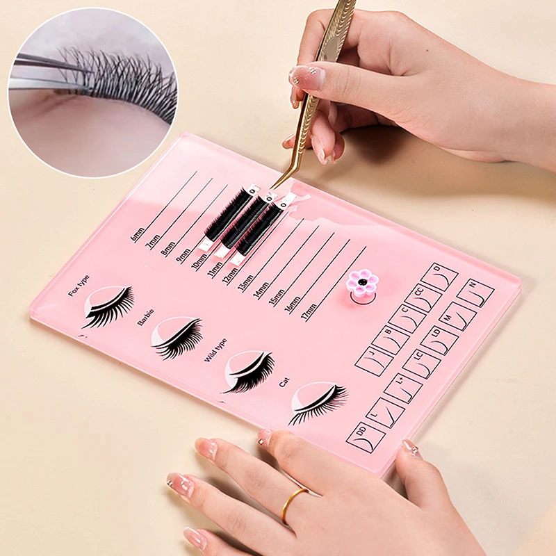 Glue Pallet Board Stand Pad Acrylic False Eyelash Display Board Grafting Eyelash Table Eyelash Extension Scale Plate Tray