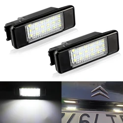 2PCS 12V Canbus LED Car license plate light Number lamp For Citroen C2 C3 C5 C6 C8 For Peugeot 106 1007 207 307 406 407 607