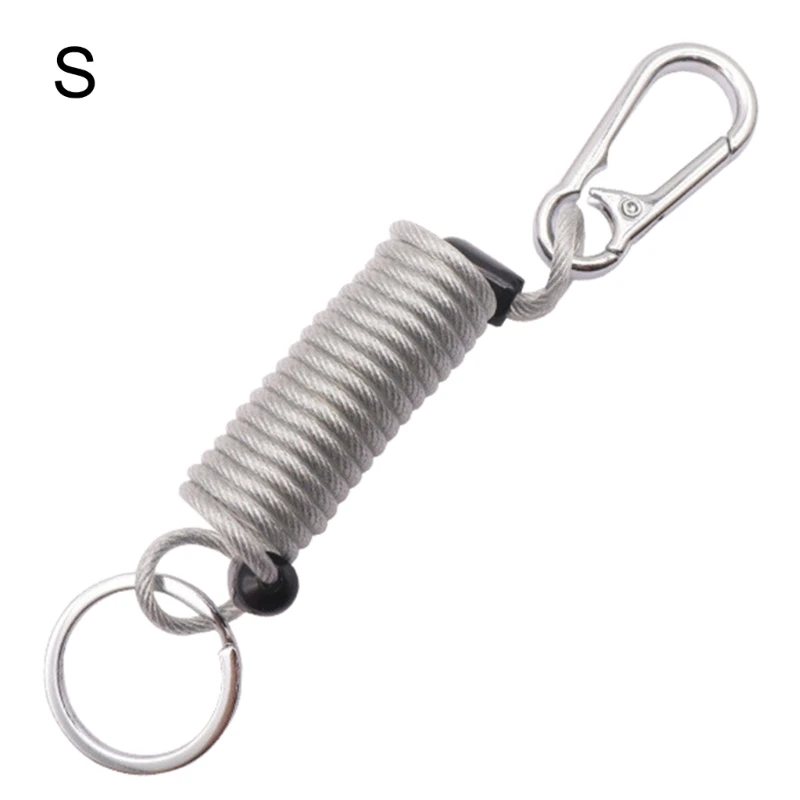 Retractable Spring Coiled Stretchy Key Spring Keychains Stretchy Spirals Keyring