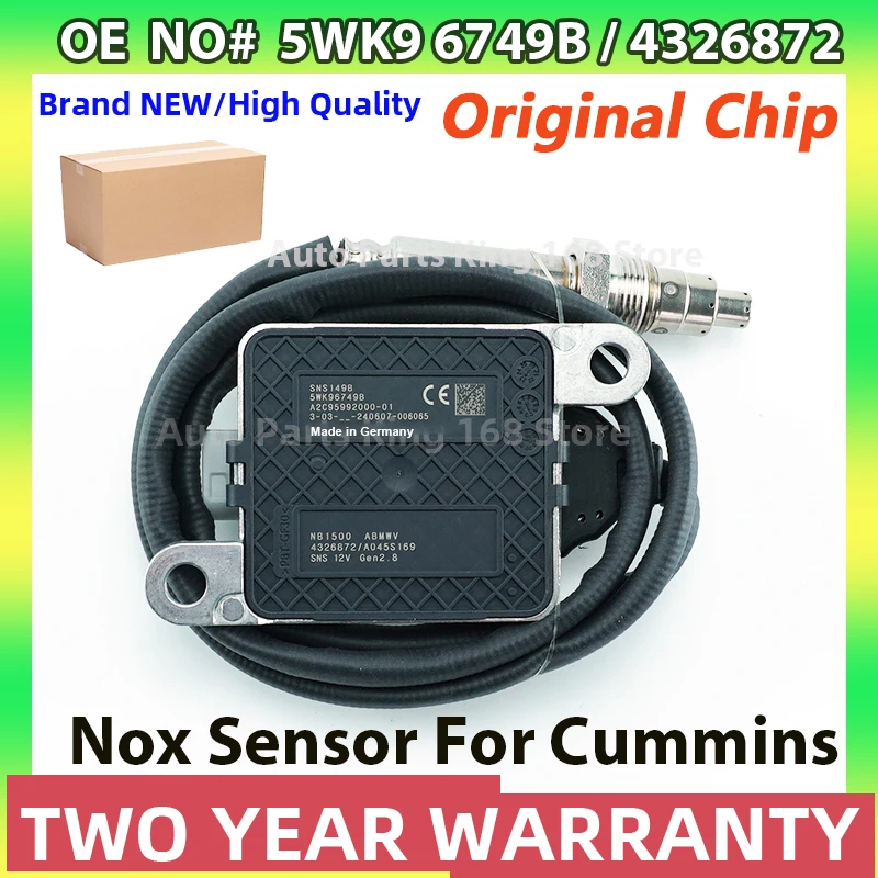 

5WK96749B 4326872 5WK96749 2872942NX Оригинальный новый датчик NOx из оксида азота для 2013-18 Cummins ISX 15,0 ISX 11,9