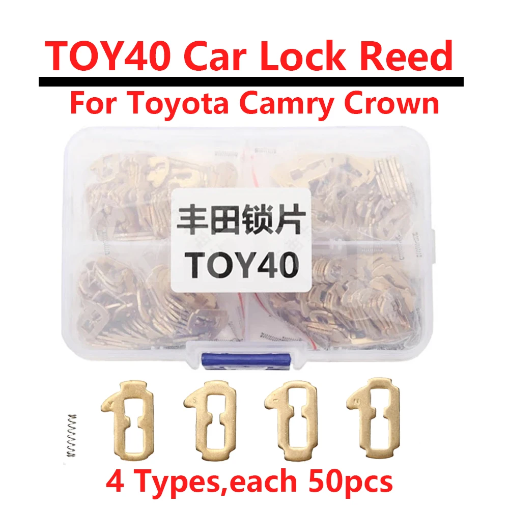 

200Pcs/lot TOY40 Car Lock Reed Plate For Toyota Car Key Lock Repair Kit Accessories + Spring Locksmith Supplies