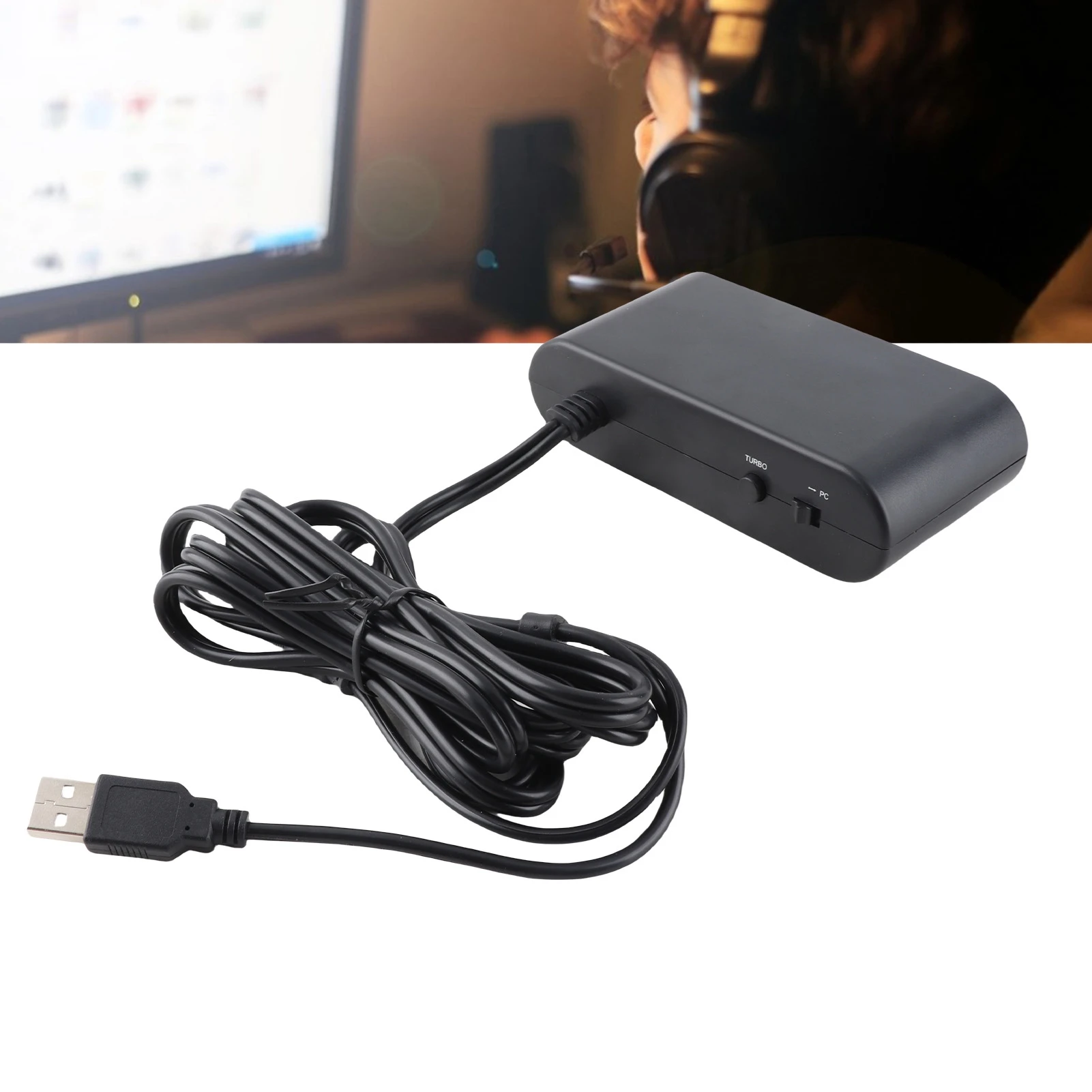 Adaptor Pengontrol GC 4 Port 3 in 1 dengan Fungsi Turbo untuk Switch dan PC, Adaptor Pengontrol GC 3 in 1