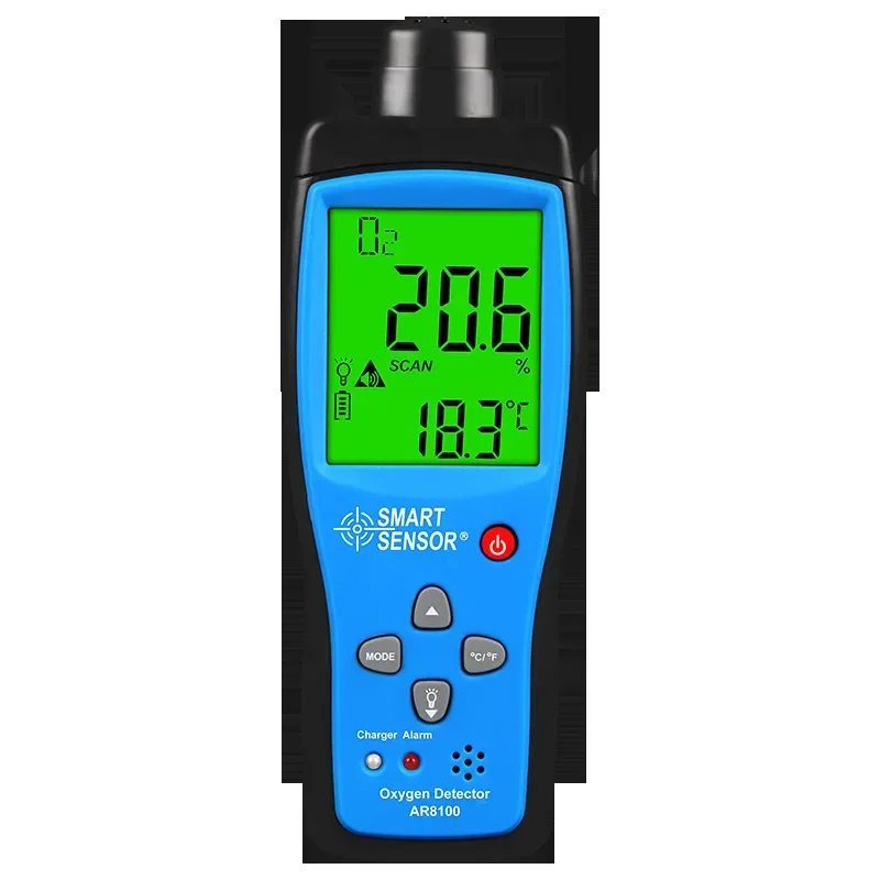 Sima AR8100 oxygen detector portable O2 gas concentration alarm industrial oxygen detector