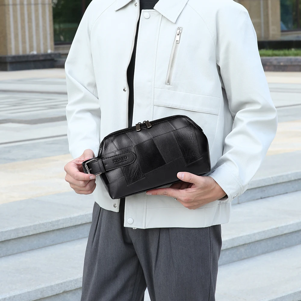 Simple Business Commuting Pure Color Large Capacity Casual Handheld Underarm Men's Bag Man and Woman