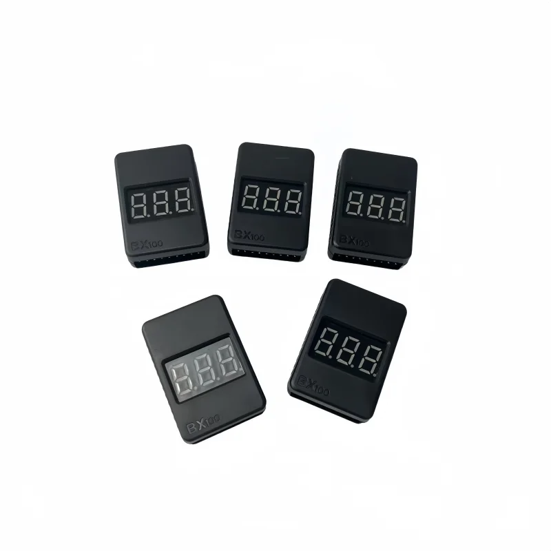 Modelo de avión de alta calidad, batería de litio eléctrica 2 en 1 1-8s BB, alarma de bajo voltaje, pantalla de batería, nuevo BX100
