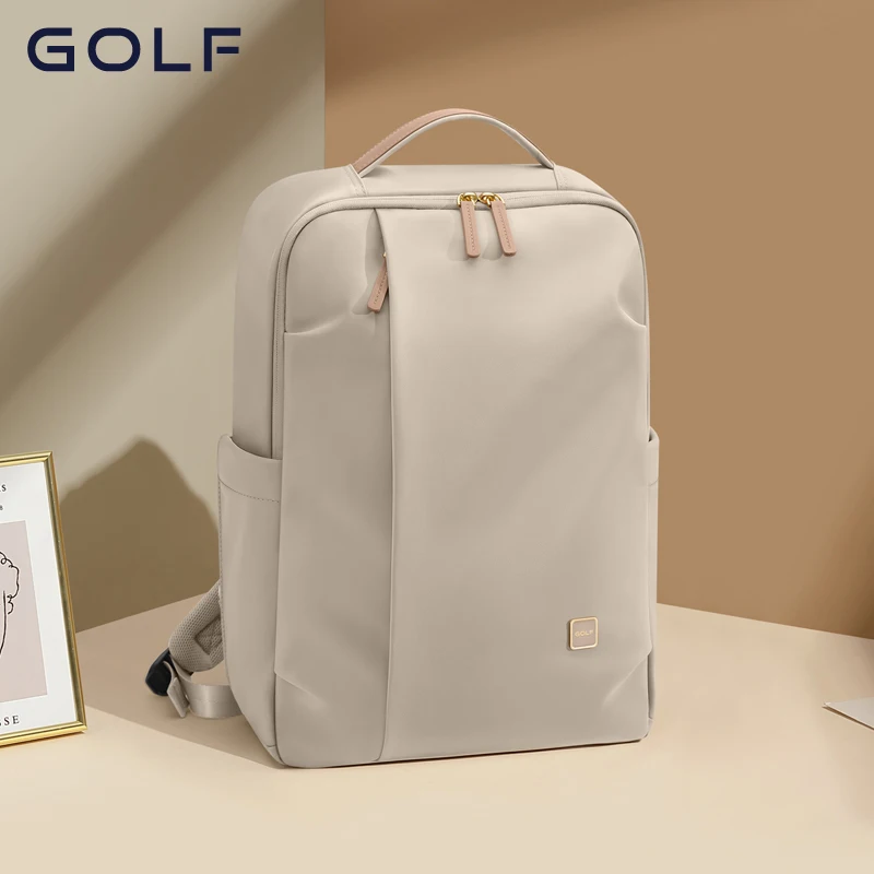 

Женский рюкзак GOLF большой вместимости, 15,6 дюймов, повседневный рюкзак для ноутбука, универсальная сумка на два плеча, водонепроницаемая, модная, простая, стильная.