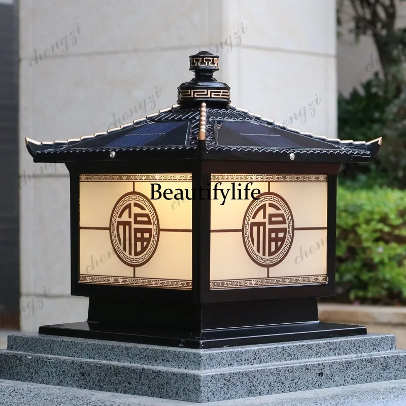 Outdoor stigma lamp, yard wall, gate post lamp, outdoor courtyard, garden gate, pillar lamp on both sides