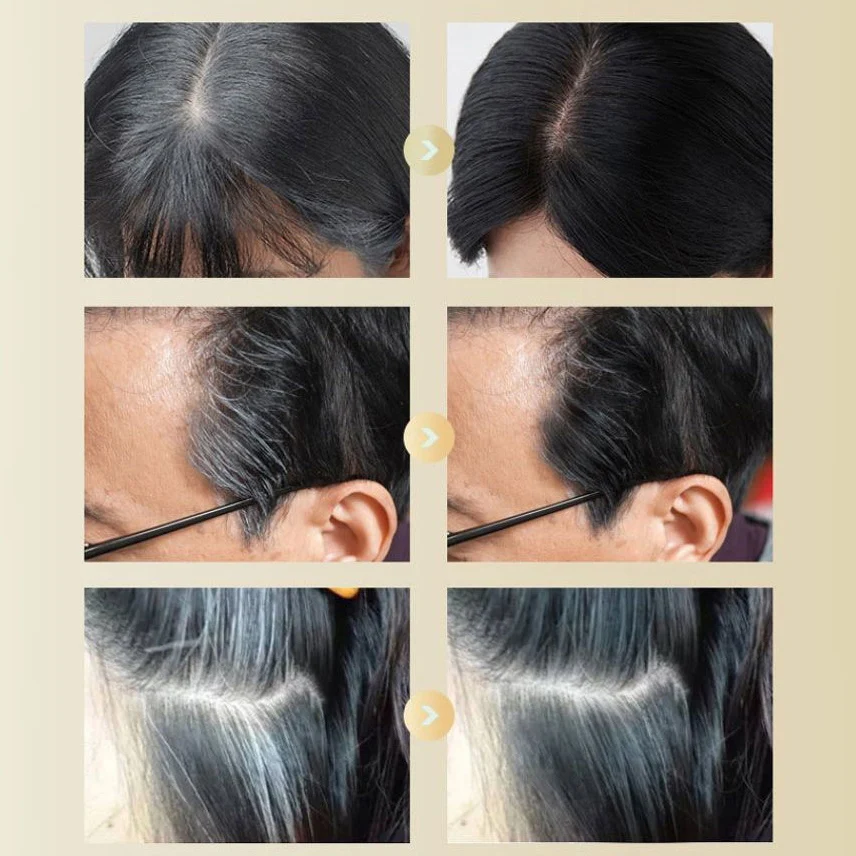 3-Farben 2-in-1 Schnell-Haarstift mit Kamm Bartfarbstift Tragbarer Temporärer Schnell-Abdeckungs-Haarstift Sofort-Färbestift – Detail 5