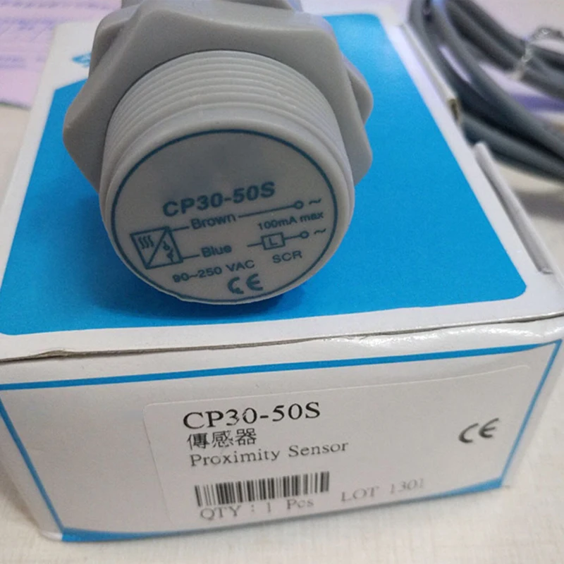 

CP30-50S CP30-50SB M30 Cylindrical Capacitive Switch Sensors 90-250VAC New & Original