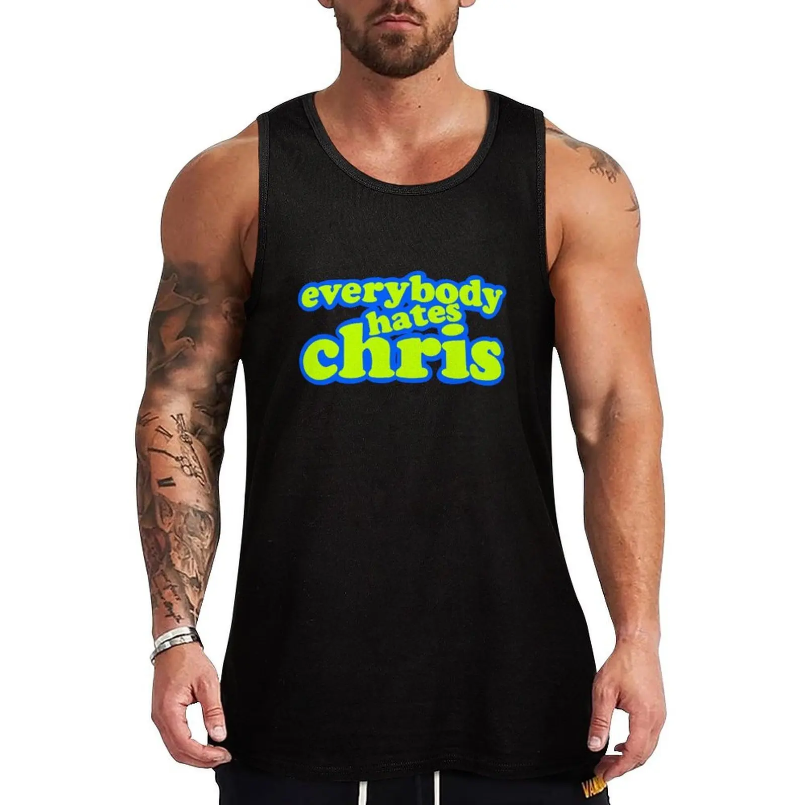

Everybody hates Chris Tank Top Fashion Graphic Tank Top Trendy Print Sleeveless Shirt