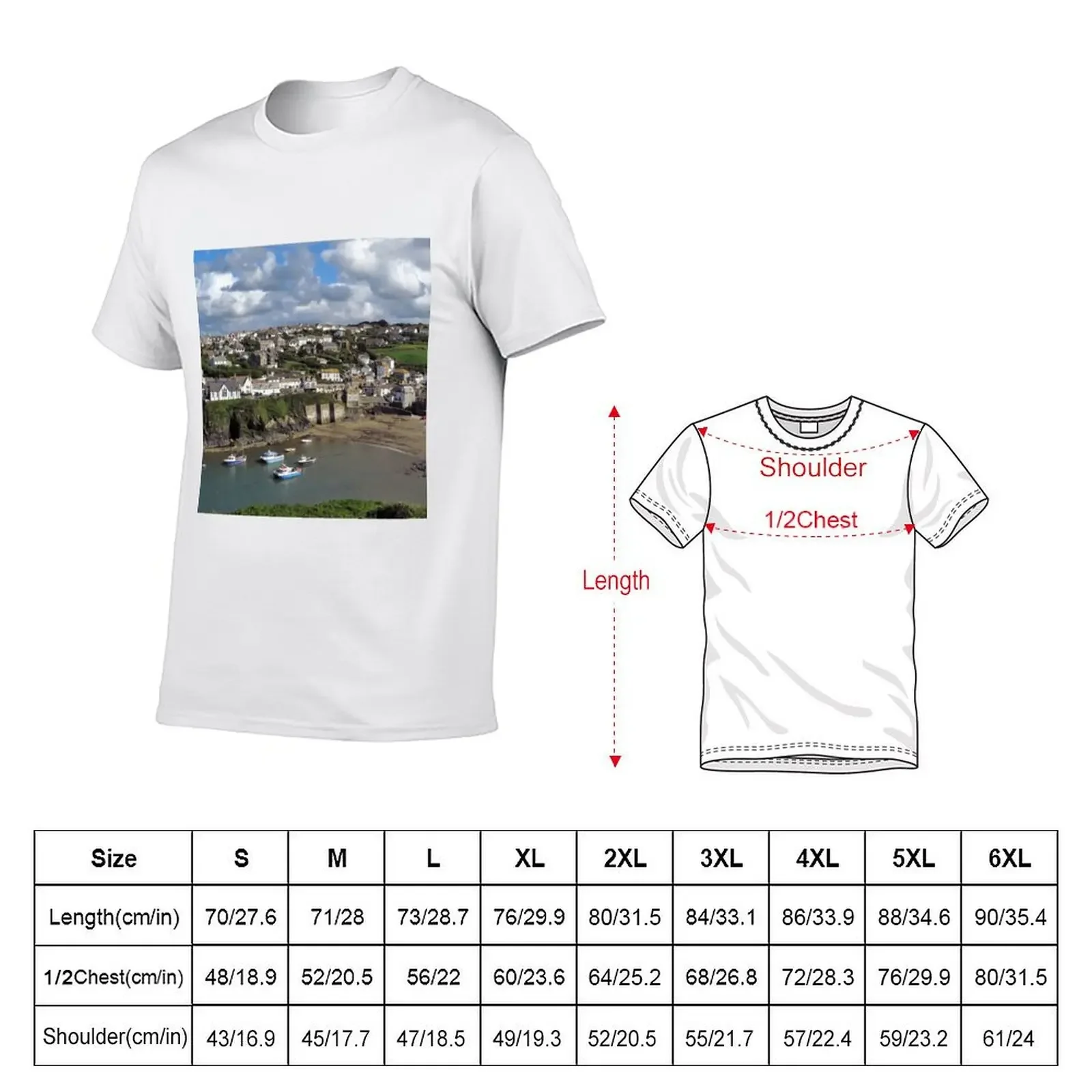 Boats, Port Isaac, Cornwall T-Shirt hippie clothes quick-drying cotton man t-shirts funny t shirts for men