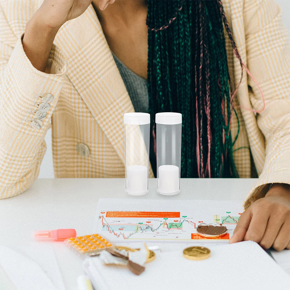 20 قطعة أنابيب تخزين العملات المعدنية حامل بلاستيك شفاف غطاء المسمار المنظم 31 مللي متر مستلزمات تجميع العملات المعدنية الشفافة المستديرة