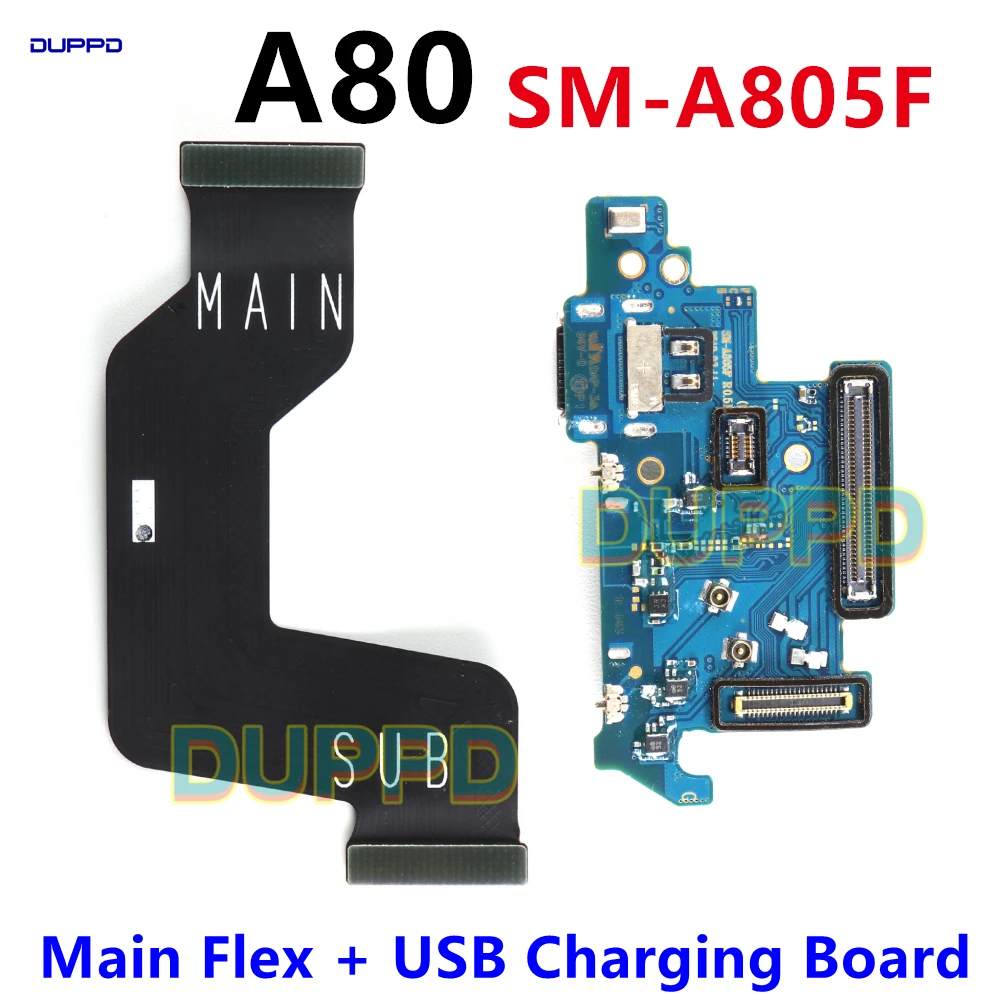 

For Samsung Galaxy A80 A805 A805F Dock Connector Micro USB Charger Charging Board Port Mainboard Main Motherboard Flex Cable