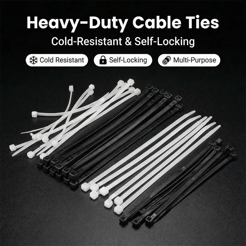 

Self-locking Nylon Cable Ties Plastic Cable Ties Strong Cable Ties 5*250mm 5*300mm 5*400mm