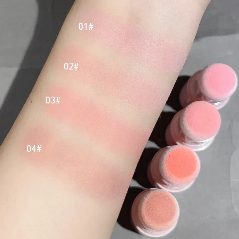 Multi-function Blush Stick Matte Peach Pink Cheek Tint Waterproof Lasting Brightening Face Contour Makeup Blush Powder Cosmetics