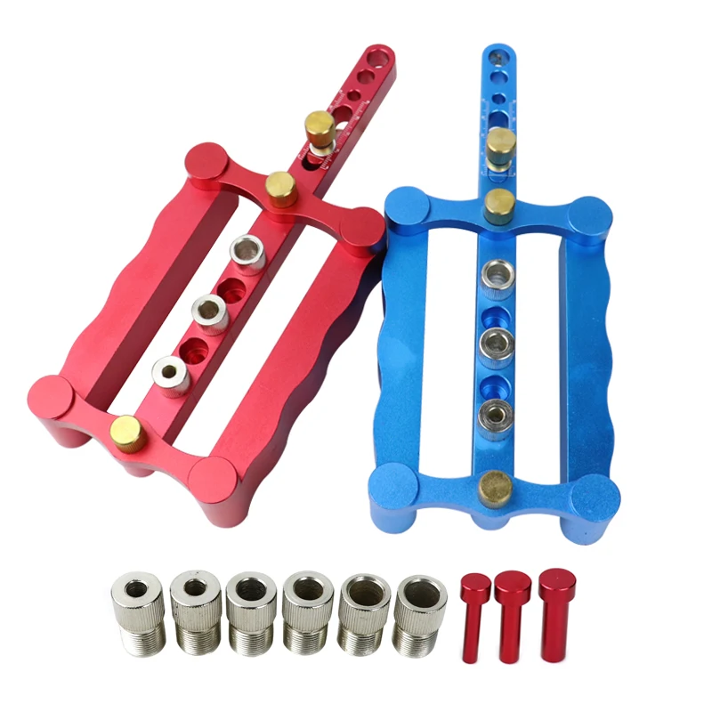 Self-centering Woodworking Doweling Jig Kit 6/8/10mm Drill Guide Wood Dowel Puncher Locator For Household Carpentry Tools
