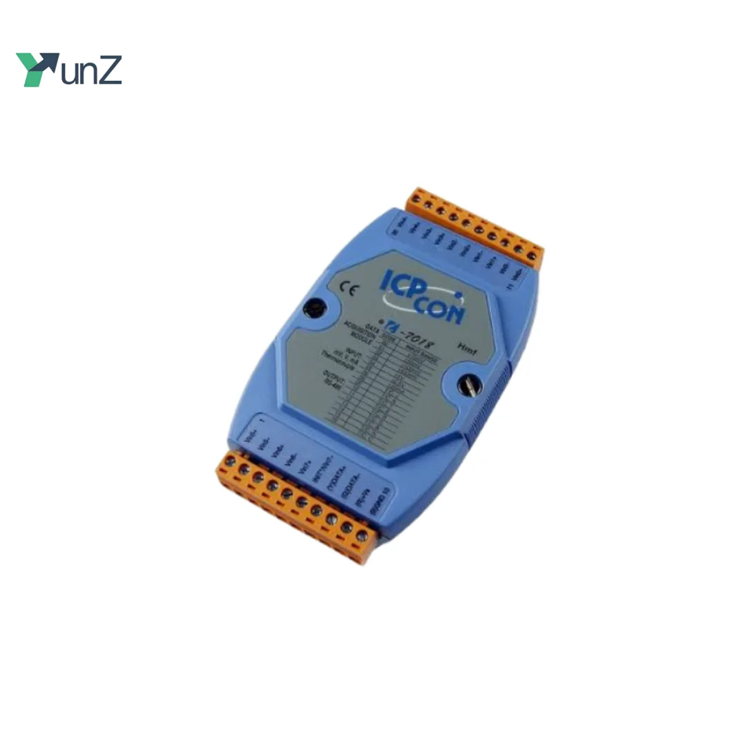 ICP DAS I-7018 8-Channel Analog Input Module | RS-485 Remote I/O Data Acquisition with Thermocouple, Voltage & Current Support,
