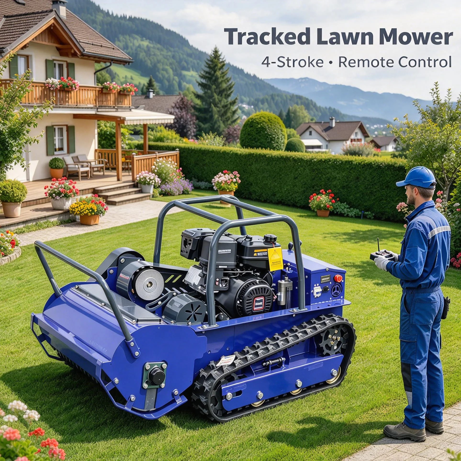 Customized residential green space self-propelled lawn mower, robot mower with simple control panel, friendly for new operators