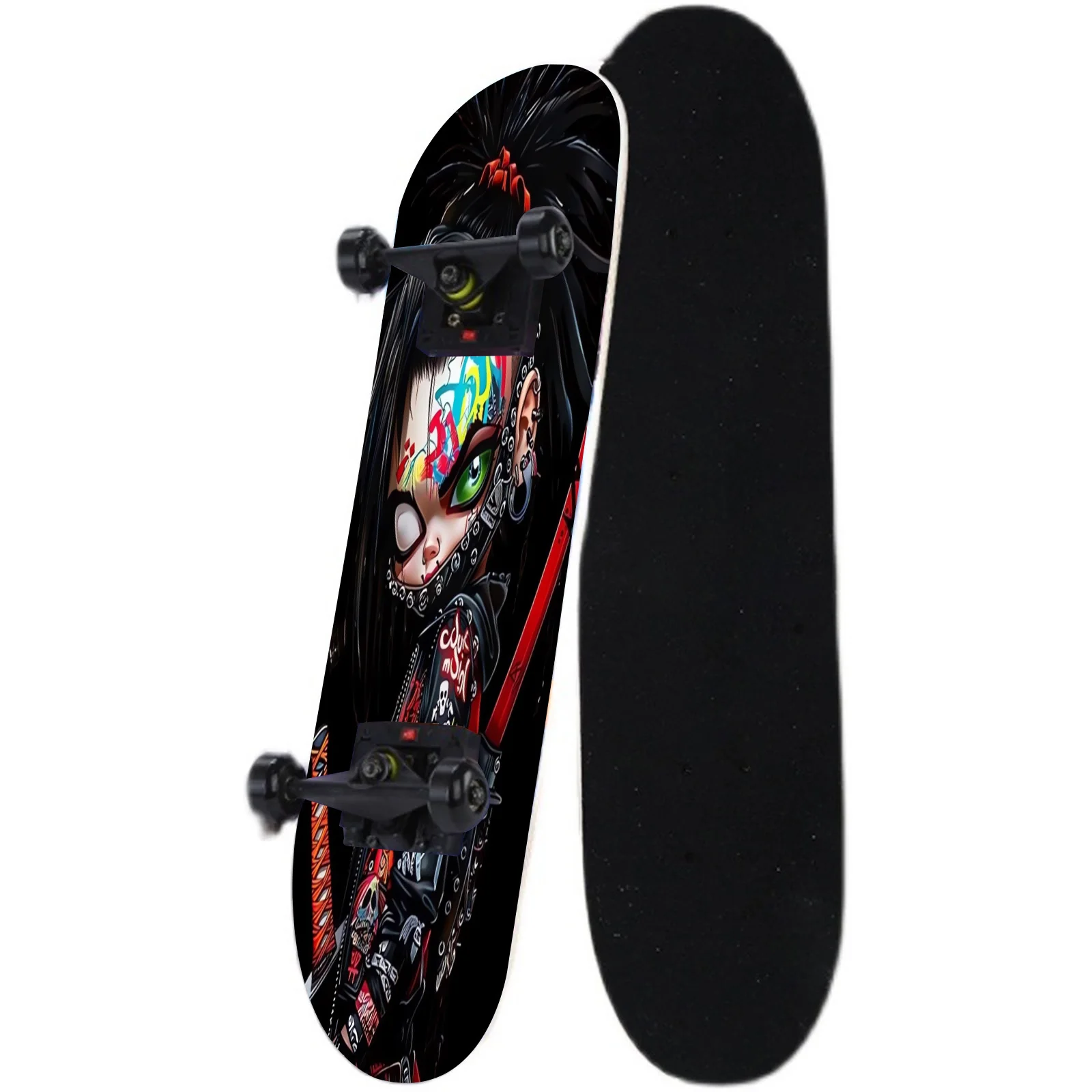 

1 piece skateboard trend decorative sticker, creative personality cool self-adhesive four-wheel skateboard sticker, easy to stic