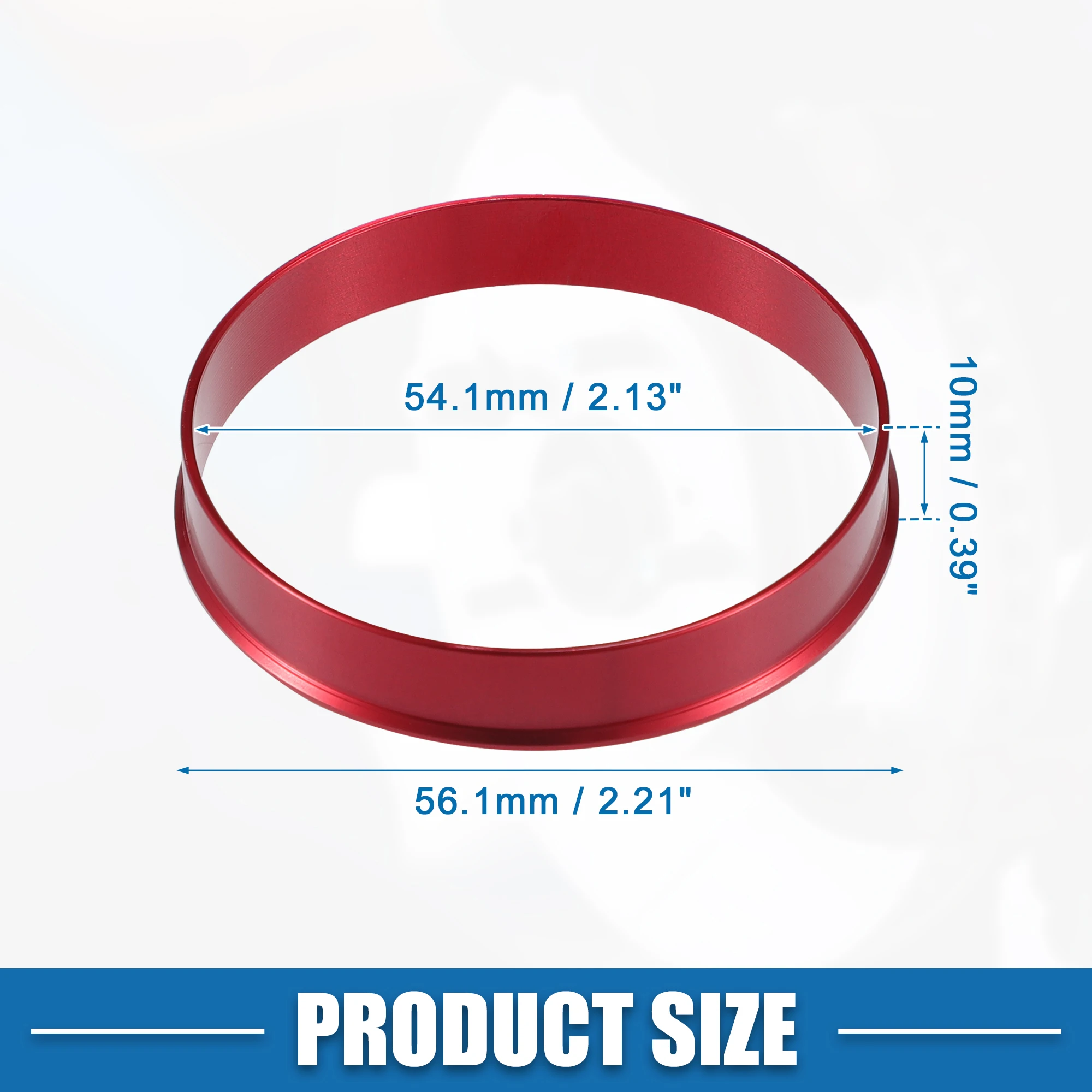 UXCELL 4pcs OD 56.1mm 60.1mm 66.6mm 70.1mm to ID 54.1mm 63.4mm Car Tire Centering Hub Centric Rings Wheel Bore Center Red